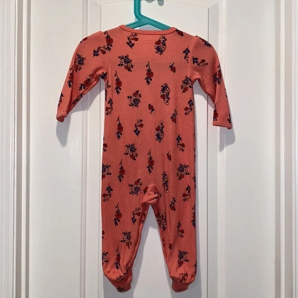 Carter’s Baby Girls Floral Cotton Sleep & Play Bodysuit size 9m